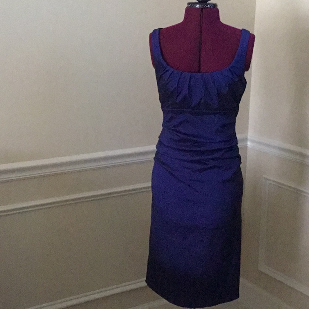 S.L.Fashions shimmering blue dress size 8.